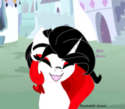 Size: 985x859 | Tagged: safe, artist:diamondheart21, oc, oc:missheart, pony, unicorn, solo