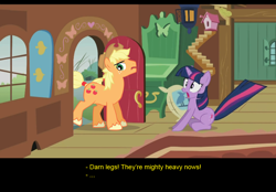 Size: 1024x714 | Tagged: safe, artist:trotsworth, derpibooru import, applejack, applejack (male), twilight sparkle, unicorn twilight, earth pony, pony, unicorn, comic:wrong spell, rule 63, shocked