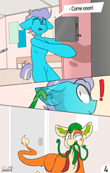 Size: 5120x8000 | Tagged: safe, artist:difis, oc, oc:daniel core, oc:non toxic, earth pony, monster pony, original species, pony, tatzlpony, comic:hloya's story, comic, comics, hloya comics