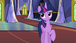Size: 1280x720 | Tagged: safe, screencap, twilight sparkle, twilight sparkle (alicorn), alicorn, changeling, pony, to where and back again, disguise, disguised changeling, solo