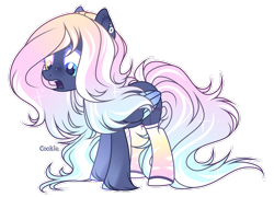 Size: 2887x2077 | Tagged: safe, artist:lazuli, oc, oc only, pegasus, pony, clothes, heterochromia, hoof fluff, looking down, open mouth, pegasus oc, simple background, socks, solo, transparent background, wings