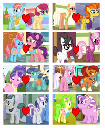 Size: 3018x3688 | Tagged: safe, cheerilee, chickadee, clear sky, cloudy quartz, cookie crumbles, cup cake, mane allgood, mrs. paleo, ms. peachbottom, nurse sweetheart, posey shy, spoiled rich, stellar flare, stormy flare, twilight velvet, windy whistles, writing desk, cheeridesk, cloudyvelvet, cookipaleo, female, heart, infidelity, lesbian, maneflare, peachheart, shipping, shipping chart, shipping domino, spoiledcake, stellarsky, windyshy
