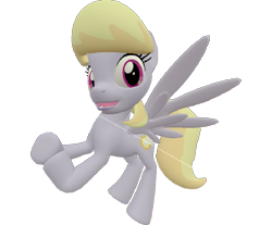 Size: 869x720 | Tagged: safe, artist:topsangtheman, cloud kicker, pegasus, pony, the cutie re-mark, 3d, flying, looking at you, sarcastic clap, sfm pony, simple background, solo, source filmmaker, starlight says bravo, transparent background