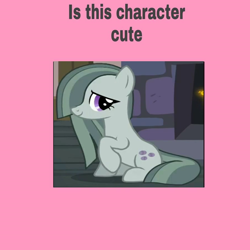 Size: 894x894 | Tagged: safe, edit, edited screencap, screencap, marble pie, 1000 hours in ms paint, caption, image macro, is this character cute, meme, text