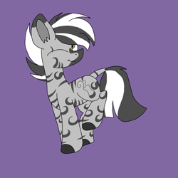 Size: 1378x1378 | Tagged: safe, artist:circuspaparazzi5678, oc, oc:kovu, earth pony, pony, zebra, art trade, male, one eye closed, smiling, solo, stripes, wink, zebra oc