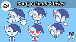 Size: 1316x720 | Tagged: safe, artist:tresmariasarts, oc, oc:slipstream, pegasus, boofy, boofy is a good boy, cute, emotes, sticker set