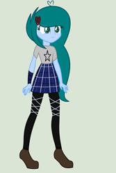Size: 2002x2996 | Tagged: safe, artist:lominicinfinity, oc, oc:infinity mi rosalinda, equestria girls, clothes, simple background, solo