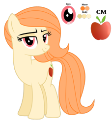 Size: 1280x1402 | Tagged: safe, artist:cindydreamlight, oc, oc:sweet apple, earth pony, pony, female, mare, simple background, solo, transparent background