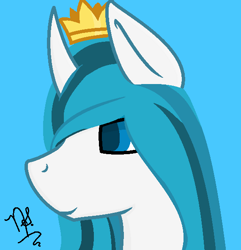 Size: 570x592 | Tagged: safe, artist:nathy2001, oc, oc:papillon, crown, jewelry, princess chrysalis, regalia, solo