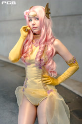 Size: 3447x5170 | Tagged: safe, artist:raspbearyart, artist:sweetmaracosplay, derpibooru import, fluttershy, human, clothes, cosplay, costume, irl, irl human, leotard, photo