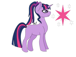 Size: 2048x1536 | Tagged: safe, artist:alilunaa, sci-twi, twilight sparkle, unicorn twilight, pony, unicorn, equestria girls, blank flank, equestria girls ponified, female, mare, ponytail, project:chrysalis amiss, simple background, solo, transparent background, unicorn sci-twi