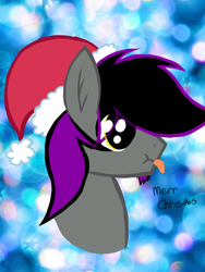 Size: 900x1200 | Tagged: artist needed, safe, oc, oc:daniel vibe, pegasus, :p, christmas, cute, holiday, tongue out