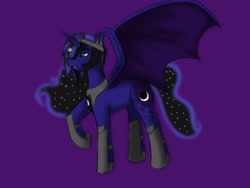 Size: 2828x2121 | Tagged: safe, artist:tediz-leader, oc, oc:umbra, alicorn, bat pony, bat wings, male, solo, wings