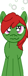 Size: 181x480 | Tagged: safe, artist:aerishikari, oc, oc only, oc:champagne, earth pony, drunk, drunk bubbles, simple background, solo, transparent background