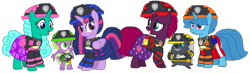 Size: 2182x638 | Tagged: safe, artist:徐詩珮, derpibooru import, fizzlepop berrytwist, glitter drops, grubber, spike, spring rain, tempest shadow, twilight sparkle, twilight sparkle (alicorn), alicorn, dragon, pony, unicorn, series:sprglitemplight diary, series:sprglitemplight life jacket days, series:springshadowdrops diary, series:springshadowdrops life jacket days, my little pony: the movie, alternate universe, bisexual, broken horn, chase (paw patrol), clothes, cute, female, glitterbetes, glitterlight, glittershadow, horn, lesbian, lifeguard, lifeguard spring rain, male, mare, marshall (paw patrol), paw patrol, polyamory, rocky (paw patrol), rubble (paw patrol), shipping, simple background, skye (paw patrol), sprglitemplight, springbetes, springdrops, springlight, springshadow, springshadowdrops, tempestbetes, tempestlight, transparent background, ultimate rescue, winged spike, zuma (paw patrol)