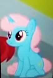 Size: 1281x1886 | Tagged: safe, screencap, pony, unicorn, the washouts (episode), background pony, cropped, female, happy, mare, sitting, unnamed character, unnamed pony