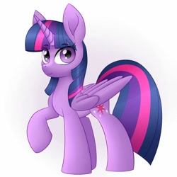 Size: 800x800 | Tagged: safe, artist:zansolabsol, twilight sparkle, twilight sparkle (alicorn), alicorn, pony, female, mare, simple background, solo, white background