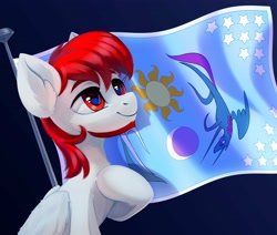 Size: 4050x3438 | Tagged: safe, artist:taneysha, oc, oc only, pegasus, pony, flag, solo