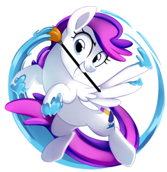 Size: 2408x2490 | Tagged: safe, artist:pepooni, oc, oc only, oc:blank canvas, pegasus, pony, bronycon, bronycon 2015, bronycon mascots, cute, flying, paint, paint on feathers, paint on fur, paintbrush, simple background, solo, transparent background