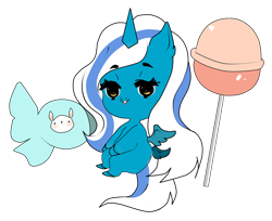 Size: 990x807 | Tagged: safe, artist:gitsudoptions, oc, oc:fleurbelle, alicorn, alicorn oc, candy, female, food, horn, lollipop, mare, simple background, transparent background, wings