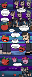 Size: 1450x3500 | Tagged: safe, artist:nancy-05, derpibooru import, idw, pinkie pie, earth pony, pony, night of the living apples, spoiler:comic, spoiler:comic32, apple pinkie, bad apple, clothes, comic, food, night, ponified, terminator, terminator genisys