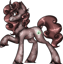 Size: 1252x1283 | Tagged: safe, artist:songheartva, oc, oc:majestic leaf, pony, unicorn, female, mare, raised hoof, simple background, solo, transparent background