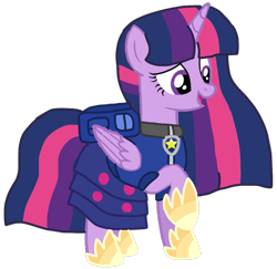 Size: 999x973 | Tagged: safe, artist:徐詩珮, derpibooru import, twilight sparkle, twilight sparkle (alicorn), alicorn, pony, series:sprglitemplight diary, series:sprglitemplight life jacket days, series:springshadowdrops diary, series:springshadowdrops life jacket days, alternate universe, base used, chase (paw patrol), clothes, cute, paw patrol, simple background, transparent background