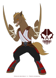 Size: 2038x2823 | Tagged: safe, artist:pyrus-leonidas, earth pony, pony, series:mortal kombat:defenders of equestria, baraka, blades, mortal kombat, mortal kombat 11, ponified, sharp teeth, simple background, solo, tarkatan, tarkatan blades, teeth, transparent background