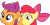 Size: 6000x3000 | Tagged: safe, artist:spencethenewbie, derpibooru import, apple bloom, scootaloo, pony, somepony to watch over me, .ai available, absurd resolution, hoof in mouth, simple background, transparent background, vector