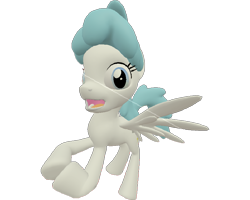 Size: 899x720 | Tagged: safe, artist:topsangtheman, derpibooru import, lightning bolt, white lightning, pegasus, pony, the cutie re-mark, 3d, flying, looking at you, sarcastic clap, sfm pony, simple background, solo, source filmmaker, starlight says bravo, transparent background