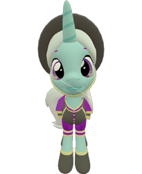 Size: 590x720 | Tagged: safe, artist:topsangtheman, derpibooru import, cornetta, pony, unicorn, 3d, clothes, hat, looking at you, simple background, solo, source filmmaker, transparent background, uniform