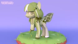 Size: 1600x900 | Tagged: safe, artist:regendary, derpibooru import, oc, oc:lollihop, frog, frog pony, hybrid, pony, 3d, solo