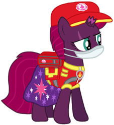 Size: 952x1047 | Tagged: safe, artist:徐詩珮, fizzlepop berrytwist, tempest shadow, pony, unicorn, series:sprglitemplight diary, series:sprglitemplight life jacket days, series:springshadowdrops diary, series:springshadowdrops life jacket days, aid marshall (paw patrol), alternate universe, base used, clothes, coronavirus, covid-19, cute, marshall (paw patrol), paw patrol, simple background, transparent background