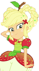 Size: 566x1024 | Tagged: safe, artist:supersamyoshi, derpibooru import, edit, edited screencap, screencap, applejack, better together, equestria girls, holidays unwrapped, background removed, cornucopia costumes, female, o come all ye squashful, simple background, solo, transparent background