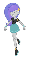 Size: 720x1480 | Tagged: safe, artist:stellamoonshine, derpibooru import, oc, oc:luminous moon, equestria girls, clothes, shirt, simple background, skirt, solo, transparent background