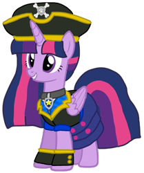 Size: 890x1067 | Tagged: safe, artist:徐詩珮, derpibooru import, twilight sparkle, twilight sparkle (alicorn), alicorn, pony, series:sprglitemplight diary, series:sprglitemplight life jacket days, series:springshadowdrops diary, series:springshadowdrops life jacket days, alternate universe, base used, chase (paw patrol), clothes, cute, paw patrol, pirate, sea patrol (paw patrol), simple background, transparent background