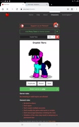 Size: 1200x1920 | Tagged: safe, artist:princessember2019, derpibooru import, oc, oc only, oc:crystal tiara, earth pony, pony, clothes, female, jeans, mare, pants, pony town, shirt, solo