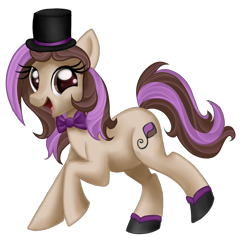 Size: 1950x2000 | Tagged: safe, artist:xbeautifuldreamerx, derpibooru import, oc, oc:bowtie, earth pony, pony, bowtie, female, hat, mare, simple background, solo, top hat, transparent background