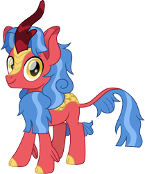 Size: 1254x1500 | Tagged: safe, artist:cloudyglow, derpibooru import, biscuit, kirin, kirin-ified, looking at you, male, simple background, solo, species swap, transparent background
