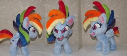 Size: 1024x456 | Tagged: safe, artist:allunacraft, derpibooru import, rainbow dash, pegasus, pony, my little pony: pony life, chibi, plushie, solo