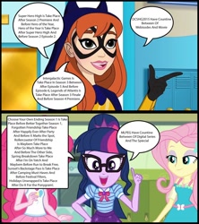 Size: 1024x1152 | Tagged: safe, artist:cartoonmasterv3, derpibooru import, sci-twi, twilight sparkle, human, better together, equestria girls, holidays unwrapped, batgirl, comic, dc superhero girls