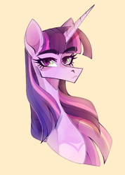 Size: 910x1276 | Tagged: safe, artist:darlyjay, derpibooru import, twilight sparkle, pony, bust, portrait, solo