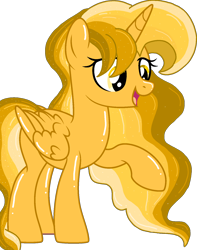 Size: 1260x1602 | Tagged: safe, artist:circuspaparazzi5678, derpibooru import, oc, oc only, alicorn, pony, adoptable, adopts, base used, deviantart points, expensive adopts, golden pony, shiny, simple background, solo, transparent background, wavy mane