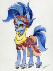 Size: 2443x3229 | Tagged: safe, artist:luxiwind, derpibooru import, hoo'far, saddle arabian, high res, solo, traditional art