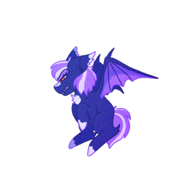 Size: 600x600 | Tagged: safe, artist:aes, derpibooru import, oc, oc only, oc:starry skies, bat pony, pony, bat pony oc, bat wings, female, mare, simple background, solo, transparent background, wings