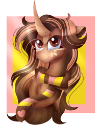 Size: 4000x5000 | Tagged: safe, artist:tomboygirl45, artist:unknownartist20, derpibooru import, oc, oc:natasha, pony, unicorn, absurd resolution, bust, clothes, female, mare, portrait, scarf, solo