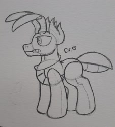 Size: 2134x2358 | Tagged: safe, artist:drheartdoodles, derpibooru import, oc, oc only, oc:xi, insect, original species, ant, ant pony, antennae, mandibles, solo, traditional art