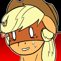 Size: 500x500 | Tagged: safe, artist:korencz11, derpibooru import, applejack, earth pony, pony, emote, solo