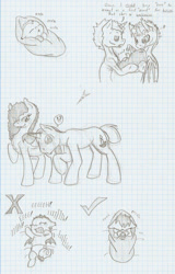 Size: 1085x1696 | Tagged: safe, artist:ravenpuff, derpibooru import, oc, oc only, oc:moon blossom, oc:morgana, oc:nemesis, oc:nightshift, oc:nightwatch, oc:prof. sanguinem, oc:sunshine unit, bat pony, pony, unicorn, baby, baby pony, bags under eyes, bat pony oc, bat wings, crying, eeee, elderly, exclamation point, fangs, female, freckles, graph paper, heart, holding a pony, interrobang, lineart, magical gay spawn, male, mare, offspring, pacifier, parent:oc:prof. sanguinem, parent:oc:sunshine unit, parents:oc x oc, pregnant, question mark, raised hoof, sleeping, smiling, stallion, surprised, swaddling, traditional art, wings