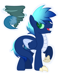 Size: 1800x2000 | Tagged: safe, artist:ponkus, derpibooru import, oc, oc only, dragon, hybrid, pegasus, pony, fallout equestria, base used, claws, cutie mark, green eyes, happy, long tail, male, pony dragon hybrid, scales, simple background, slit eyes, smiling, solo, stallion, transparent background, two toned wings, wings